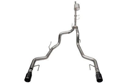 CORSA Performance Corsa 2021-2025 Ford F-150 SuperCrew/5.5ft Bed 3.5L V6 Sport Cat-Back Dual Rear Exit-Black PVD