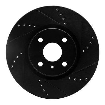 R1 Concepts R1 2016-2025 Fiat 124 Spider Front Right Drilled & Slotted Black Brake Rotor