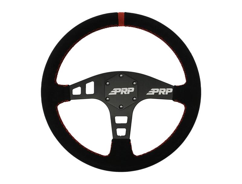 PRP Seats PRP Flat Suede Steering Wheel - Red