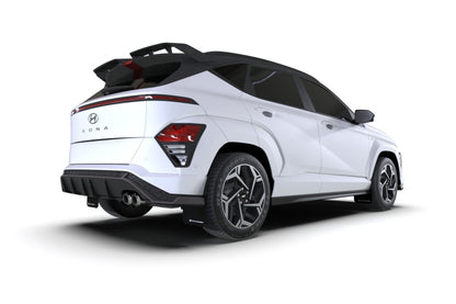 Rally Armor 24-26 Hyundai Kona N Line Black UR Mud Flap - White Logo