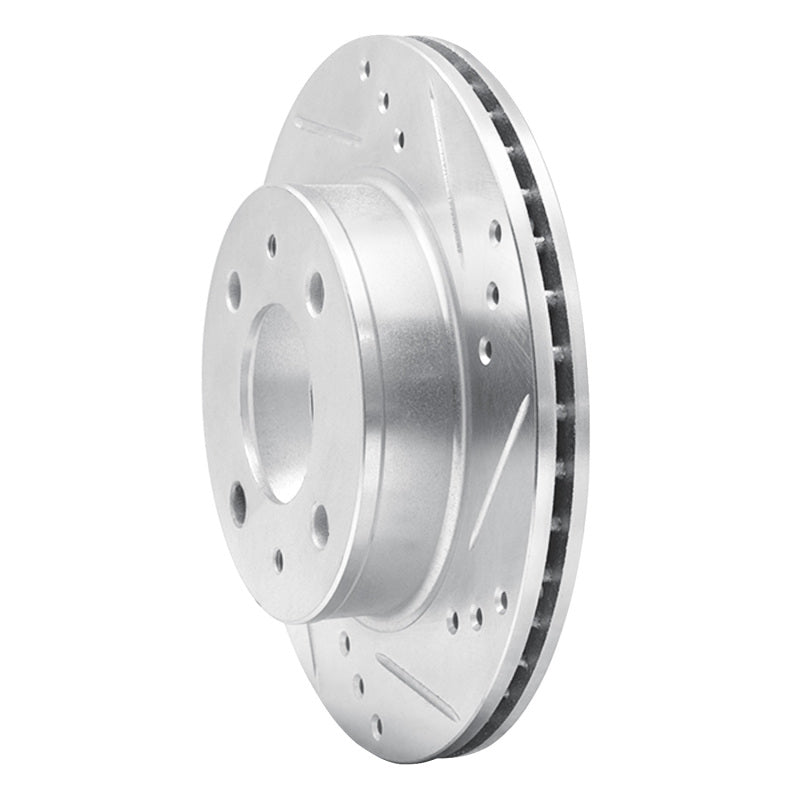 R1 Concepts R1 98-12 Dodge ATOS (Mexico) Front Right Drilled & Slotted Silver Brake Rotor