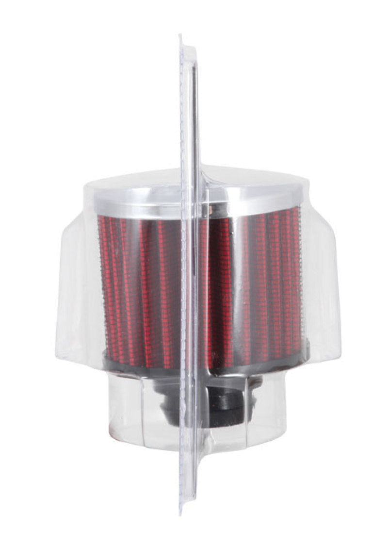K&N Engineering K&N Rubber Base Chrome Top Push-In Crankcase Vent Filter 3in OD x 2-1/2in H.