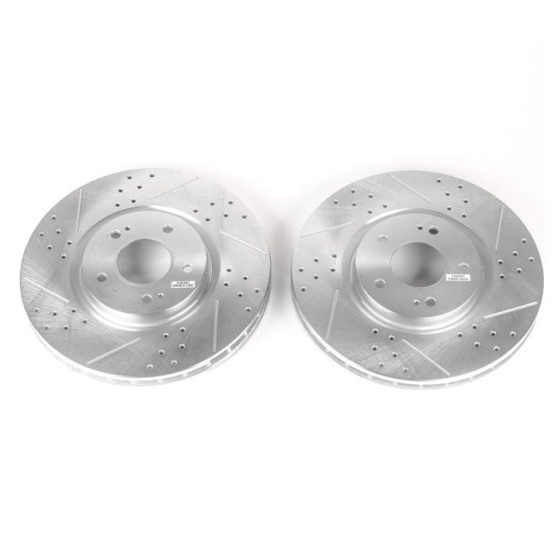 PowerStop Power Stop 03-06 Mitsubishi Lancer Front Evolution Drilled & Slotted Rotors - Pair