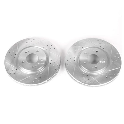 PowerStop Power Stop 03-06 Mitsubishi Lancer Front Evolution Drilled & Slotted Rotors - Pair