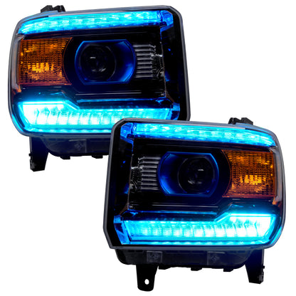 ORACLE Lighting Oracle 14-15 GMC Sierra Headlight DRL Upgrade Kit - ColorSHIFT w/ BC1 Controller