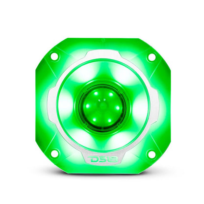 DS18 4in Super Bullet Tweeter 250 Watts RMS 1.5in Titanium Vc 4 ohm RGB LED Lights