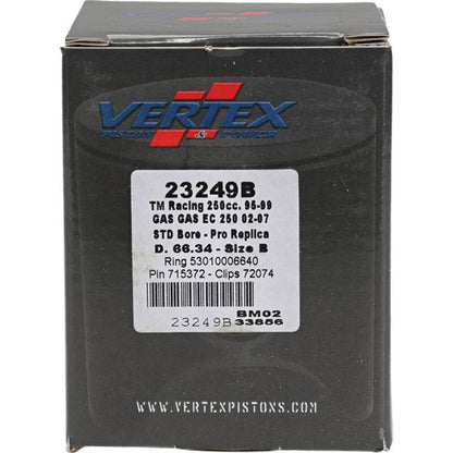 Vertex Pistons Vertex Piston 02-15 Gas-Gas EC 250 250cc Cast Replica Piston Kit