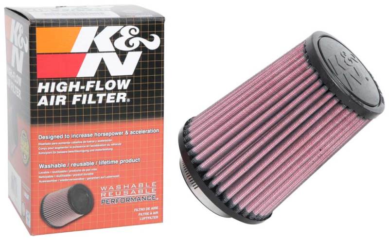K&N Engineering K&N Universal Rubber Filter 2-1/2in Flg / 4-1/2in OD B / 3-1/2in OD T / 6in H - Black Top