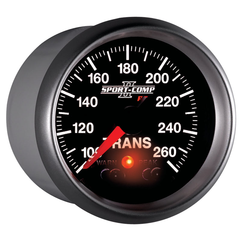 Autometer Elite 52.4mm 100-260F Transmission Temperature Peak & Warn w/ Electronic Control Gauge