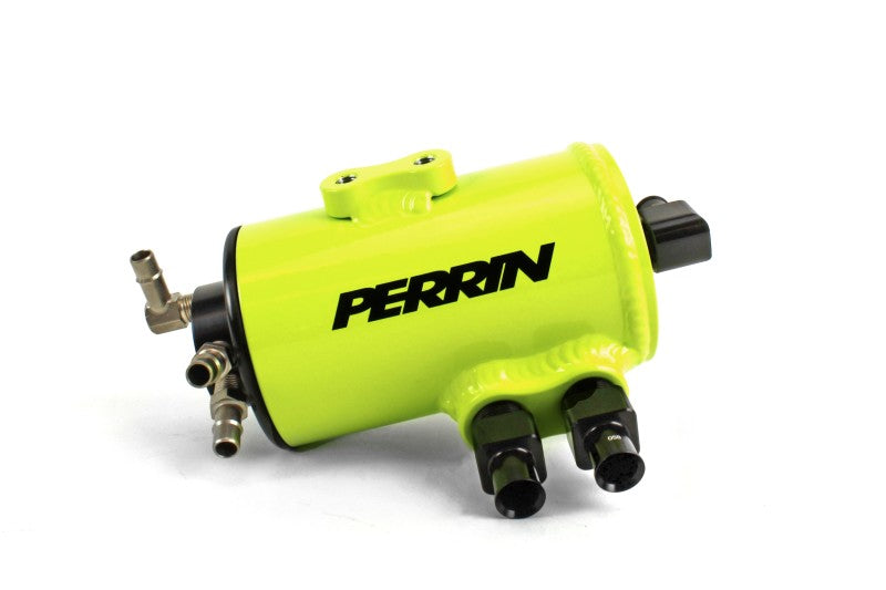 Perrin Performance PERRIN 02-14 Subaru WRX / 04-21 STI / 05-09 LGT & OBXT (w/FMIC Only) Air Oil Separator - Neon Yel.