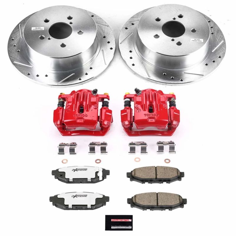PowerStop Power Stop 06-09 Subaru Legacy Rear Z26 Street Warrior Brake Kit w/Calipers