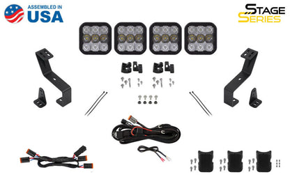 Diode Dynamics SS5 Grille CrossLink Lightbar Kit for 2019-Present Ram Sport - White Combo