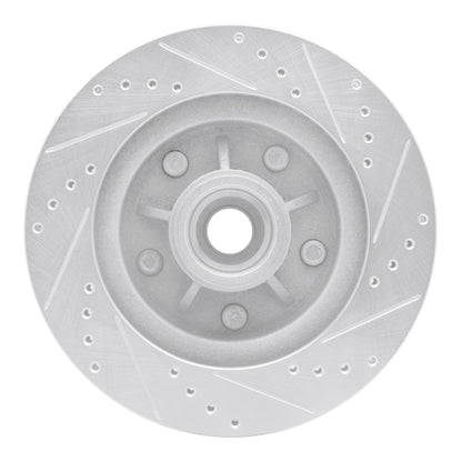 R1 Concepts R1 97-99 Ford F-150 RWD Front Left Drilled & Slotted Silver Brake Rotor