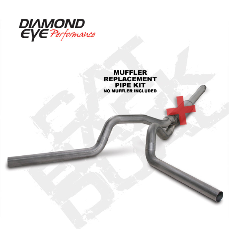 Diamond Eye Performance Diamond Eye KIT 4in Catback DUAL SS: 94-97 FORD 7.3L F250/F350 PWRSTROKE