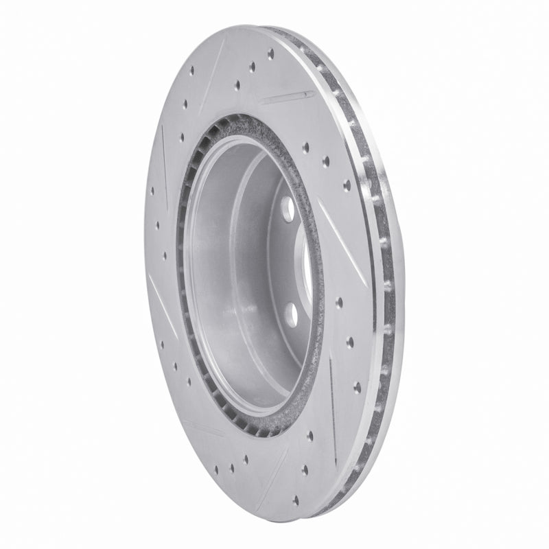 R1 Concepts R1 06-21 BMW 230I Rear Right Drilled & Slotted Silver Brake Rotor