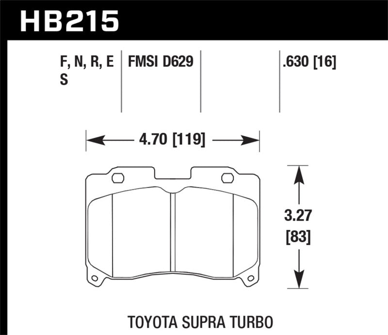 Hawk Performance Hawk 93-98 Toyota Supra TT HPS Street Front Brake Pads
