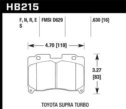 Hawk Performance Hawk 93-98 Toyota Supra TT HPS Street Front Brake Pads