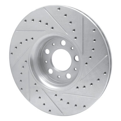 R1 Concepts R1 03-14 Volvo XC90 Front Left Drilled & Slotted Silver Brake Rotor