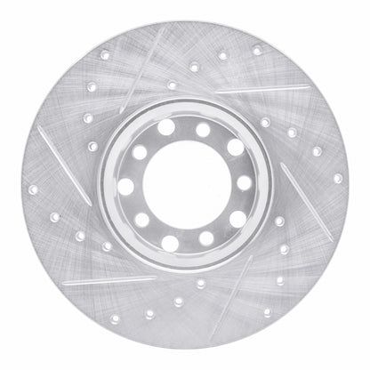 R1 Concepts R1 73-85 Mercedes-Benz 300D Front Right Drilled & Slotted Silver Brake Rotor