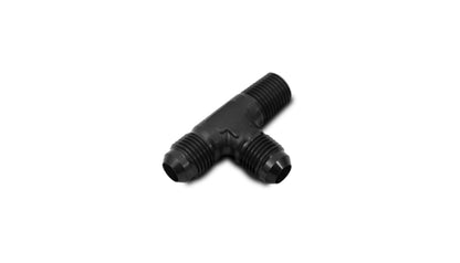 Vibrant -6AN x 1/4in NPT Flare to Pipe On Run Tee Adapter Fitting - Aluminum