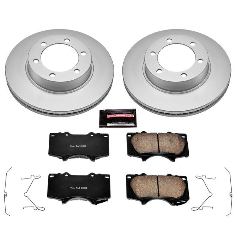 PowerStop Power Stop 01-07 Toyota Sequoia Front Z17 Evolution Geomet Coated Brake Kit