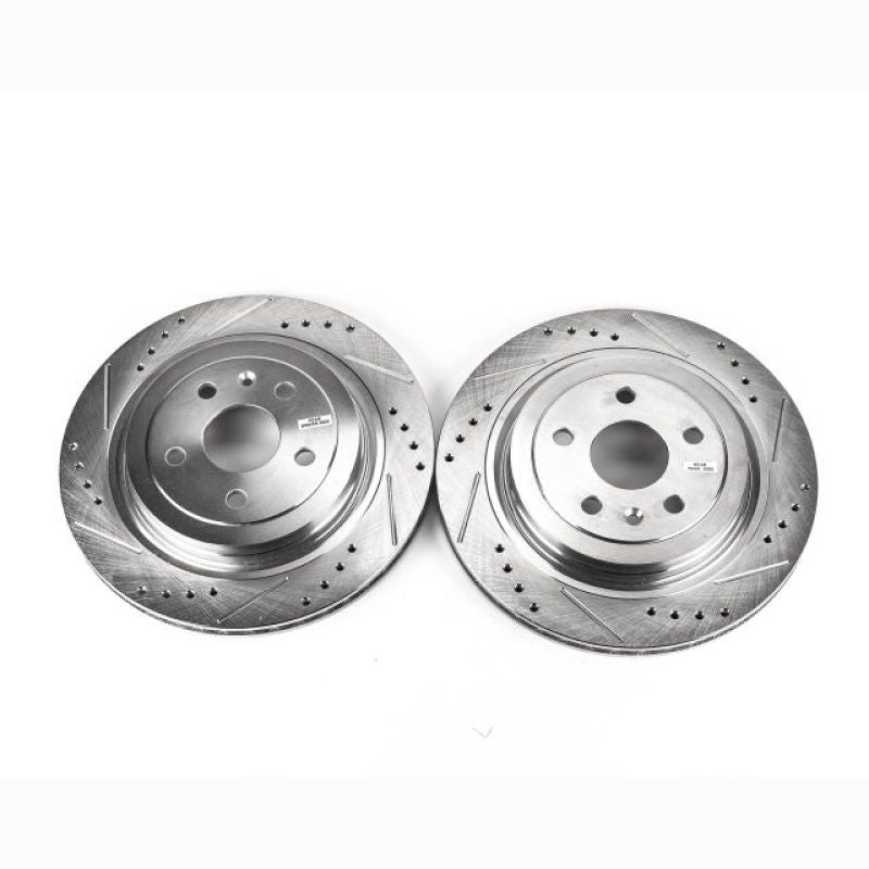 PowerStop Power Stop 08-14 Cadillac CTS Rear Evolution Drilled & Slotted Rotors - Pair
