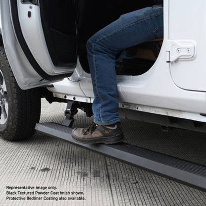 Go Rhino RealTruck 20-24 Jeep Gladiator CC 4dr VoltStep Electric Running Board Kit - Bedliner Coating