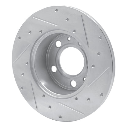 R1 Concepts R1 75-87 Volvo 242 Front Left Drilled & Slotted Silver Brake Rotor