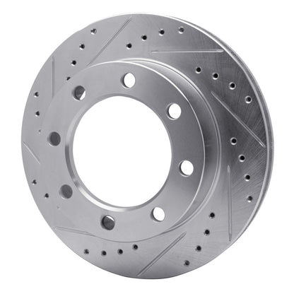R1 Concepts R1 76-79 Ford F-250 4WD (Excl Super Duty) Front Left Drilled & Slotted Silver Brake Rotor