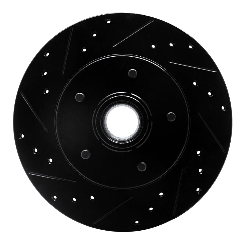 R1 Concepts R1 91-96 Buick COMMERCIAL CHASSIS Front Left Drilled & Slotted Black Brake Rotor