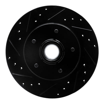R1 Concepts R1 91-96 Buick COMMERCIAL CHASSIS Front Left Drilled & Slotted Black Brake Rotor