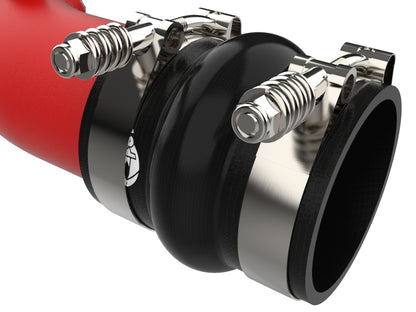 aFe 23-25 Ford F250/F350 Super Duty V8-6.7L BladeRunner Aluminum Hot & Cold Charge Pipe Kit - Red