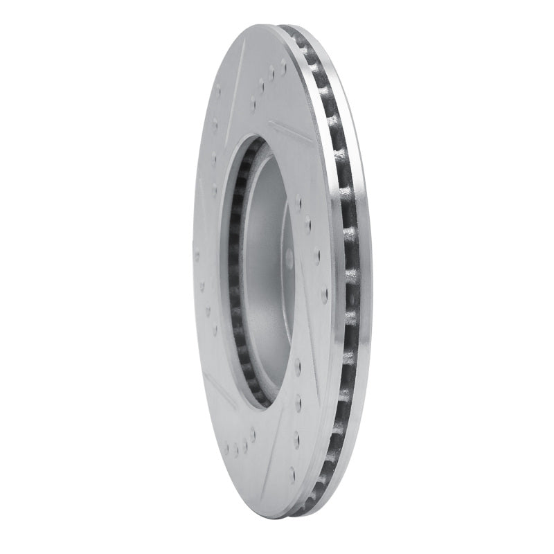 R1 Concepts R1 84-87 Toyota Corolla (US/Canada) Front Right Drilled & Slotted Silver Brake Rotor