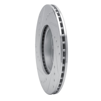 R1 Concepts R1 84-87 Toyota Corolla (US/Canada) Front Right Drilled & Slotted Silver Brake Rotor