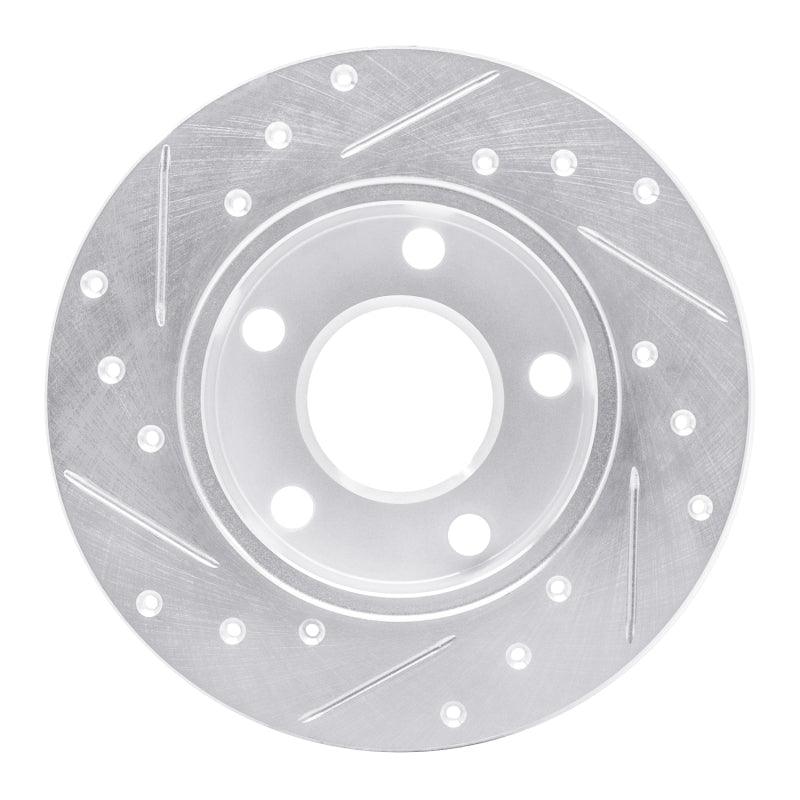 R1 Concepts R1 96-05 Audi A4 Quattro Rear Right Drilled & Slotted Silver Brake Rotor