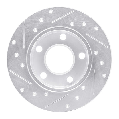 R1 Concepts R1 96-05 Audi A4 Quattro Rear Right Drilled & Slotted Silver Brake Rotor