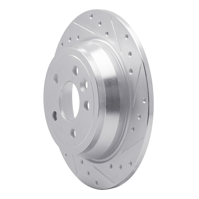 R1 Concepts R1 13-15 Land Rover LR2 Rear Right Drilled & Slotted Silver Brake Rotor