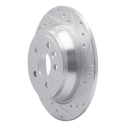 R1 Concepts R1 13-15 Land Rover LR2 Rear Right Drilled & Slotted Silver Brake Rotor
