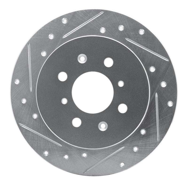 R1 Concepts R1 01-05 Acura EL Rear Left Drilled & Slotted Silver Brake Rotor