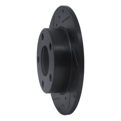 R1 Concepts R1 96-05 Audi A4 Quattro Rear Left Drilled & Slotted Black Brake Rotor
