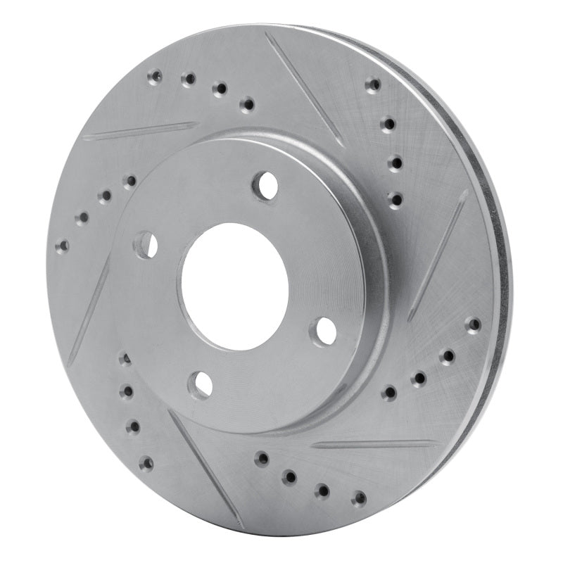 R1 Concepts R1 95-04 Ford CONTOUR Front Right Drilled & Slotted Silver Brake Rotor