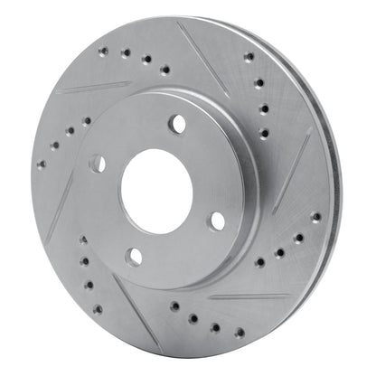 R1 Concepts R1 95-04 Ford CONTOUR Front Right Drilled & Slotted Silver Brake Rotor