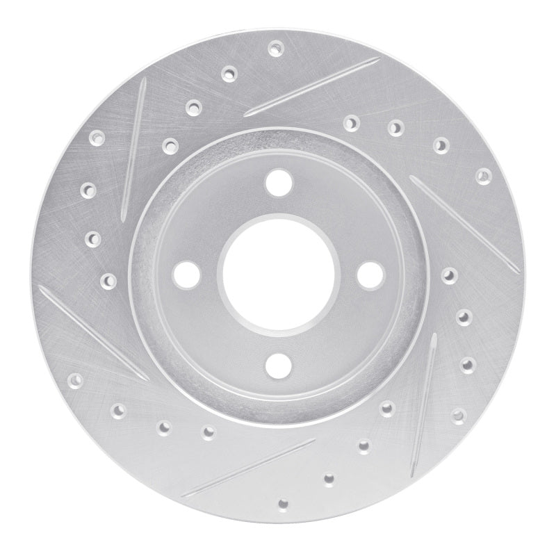 R1 Concepts R1 83-88 Chrysler Executive Sedan Front Right Drilled & Slotted Silver Brake Rotor