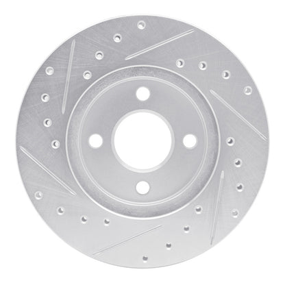 R1 Concepts R1 83-88 Chrysler Executive Sedan Front Right Drilled & Slotted Silver Brake Rotor