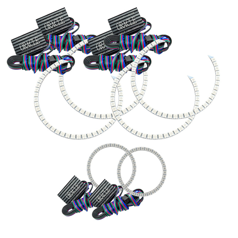ORACLE Lighting Oracle Jeep Grand Cherokee 11-13 Triple Halo Kit - ColorSHIFT w/o Controller