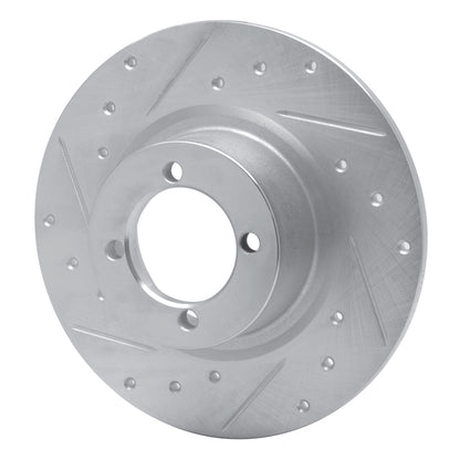 R1 Concepts R1 67-76 BMW 1600 Front Left Drilled & Slotted Silver Brake Rotor