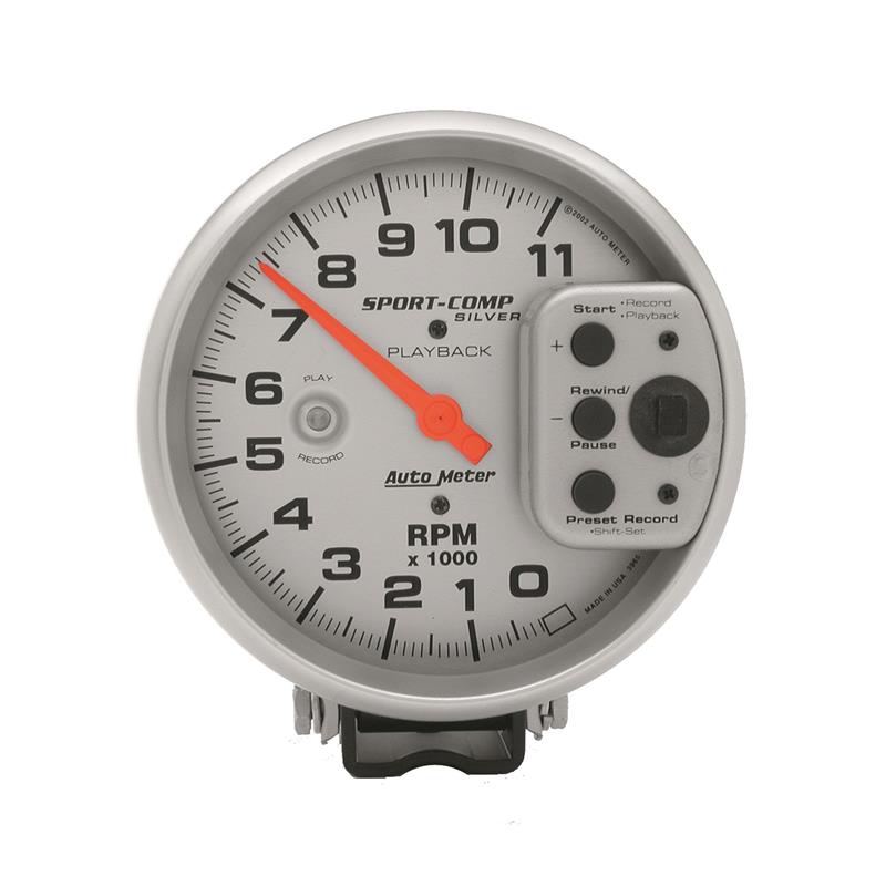 Autometer Ultra-Lite 5in Pedestal Playback Tachometer 0-11000 RPM