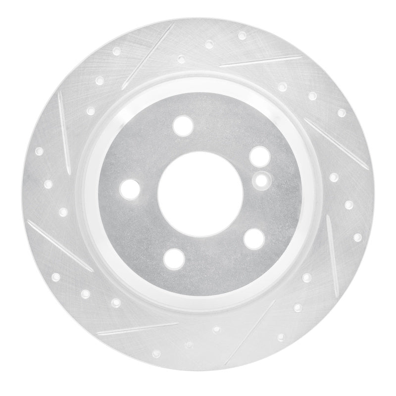 R1 Concepts R1 03-06 Mercedes-Benz S430 Rear Left Drilled & Slotted Silver Brake Rotor