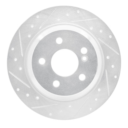 R1 Concepts R1 03-06 Mercedes-Benz S430 Rear Left Drilled & Slotted Silver Brake Rotor