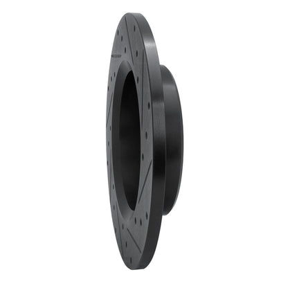 R1 Concepts R1 79-80 Toyota Pickup Front Left Drilled & Slotted Black Brake Rotor
